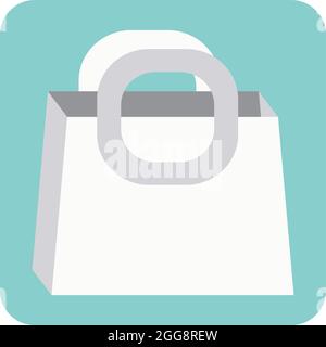 Shopping bag, illustration, vector, on a white background. Stock Vector