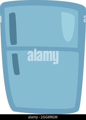 Blue refridgerator, illustration, vector, on a white background. Stock Vector