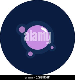 Purple planet, illustration, vector, on a white background. Stock Vector