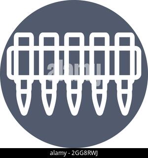 Bullet belt, illustration, vector, on a white background. Stock Vector