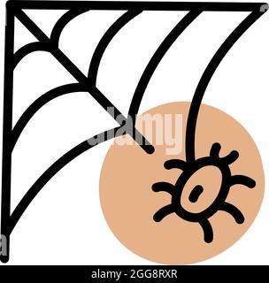 Halloween web, illustration, vector, on a white background. Stock Vector
