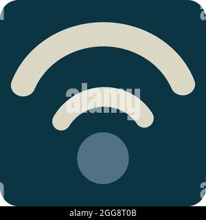 Hotel wifi, illustration, vector, on a white background. Stock Vector