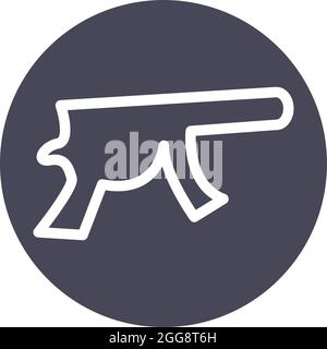 Gun machine, illustration, vector, on a white background. Stock Vector
