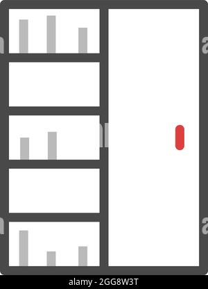 Office cabinet, illustration, vector, on a white background. Stock Vector