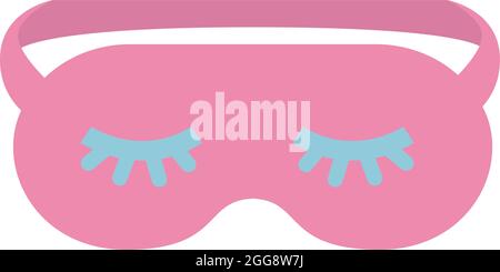 Pink sleeping mask, illustration, vector, on a white background. Stock Vector