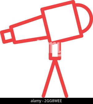Space telescope, illustration, vector, on a white background. Stock Vector