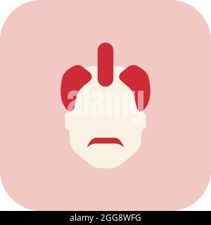 Japan samurai, illustration, vector, on a white background. Stock Vector