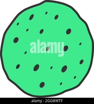 Green planet, illustration, vector, on a white background. Stock Vector