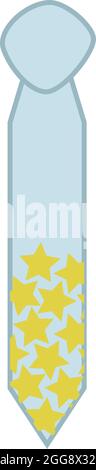 Light blue tie, illustration, vector, on a white background. Stock Vector