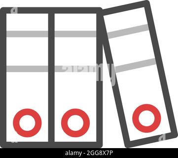 Office folders, illustration, vector, on a white background. Stock Vector