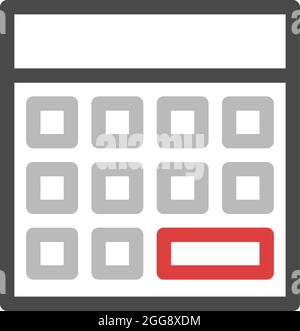 Office calculator, illustration, vector, on a white background. Stock Vector