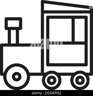 Park train, illustration, vector, on a white background. Stock Vector