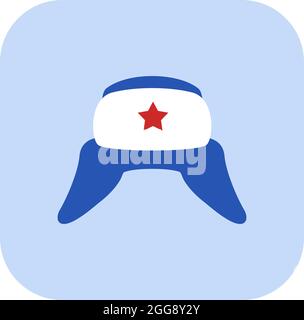 Russian hat, illustration, vector, on a white background. Stock Vector