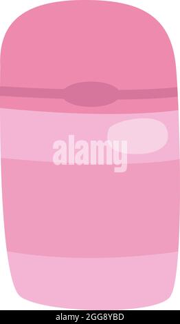 Pink hair shampoo, illustration, vector, on a white background. Stock Vector
