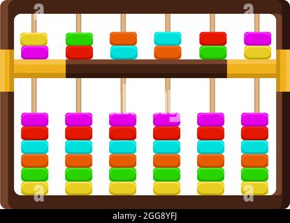 Colorful abacus, illustration, vector on white background. Stock Vector