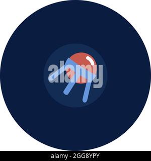 Artificial satellite, illustration, vector, on a white background. Stock Vector