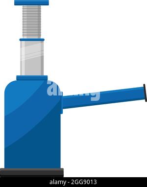 Car lifter, illustration, vector on white background. Stock Vector