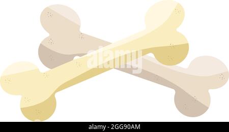 Dog chew bones, illustration, vector on white background. Stock Vector