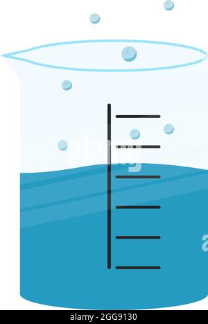 Liquid measurer, illustration, vector on white background. Stock Vector