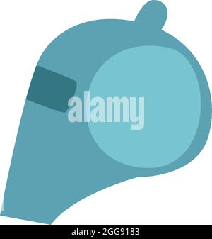 Blue whistle, illustration, vector, on a white background. Stock Vector