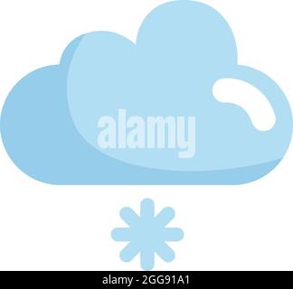 Snowy cloud, illustration, vector, on a white background. Stock Vector