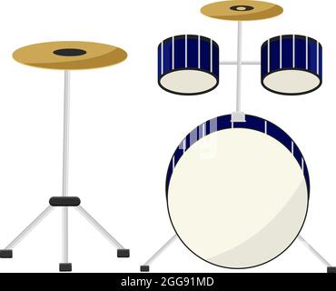 A drum set on white background illustration Stock Vector Image & Art ...
