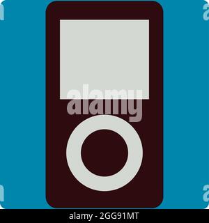 MP3 player, illustration, vector, on a white background. Stock Vector