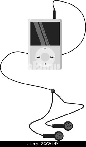MP3 player, illustration, vector on white background Stock Vector Image ...