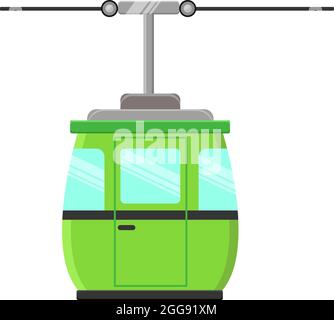 Rope wagon, illustration, vector on white background. Stock Vector