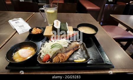 An Affordable Breakfast at a Japanese Restaurant in Mongkok Hong Kong China Stock Photo