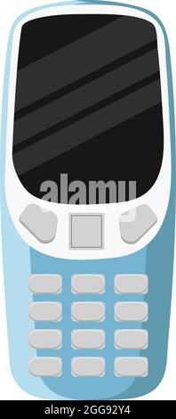Keypad mobile phone, illustration, vector on white background. Stock Vector