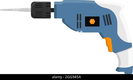 Hand drill, illustration, vector on white background. Stock Vector