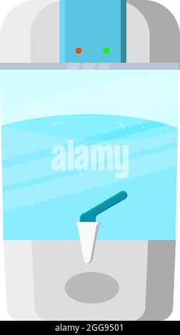 Water purifier, illustration, vector on white background. Stock Vector