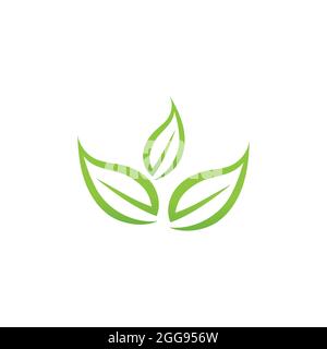 logos of green leaf ecology nature element vector Stock Vector