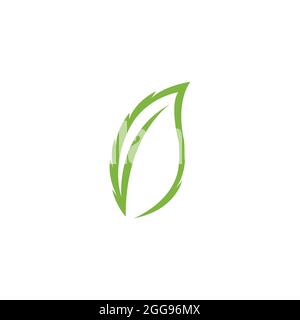 logos of green leaf ecology nature element vector Stock Vector