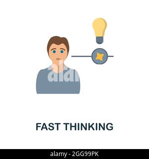 Fast Thinking icon from personality collection. Simple line Fast ...