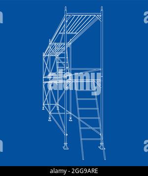 Prefabricated scaffolding. Vector Stock Vector