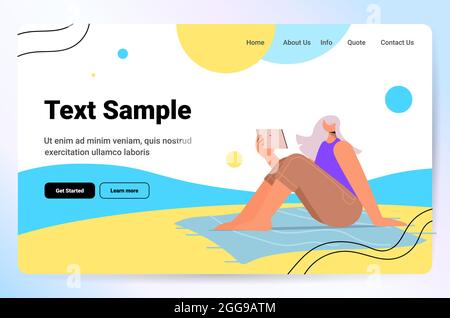 senior woman relaxing on beach aged lady using tablet pc summer vacation active old age concept Stock Vector