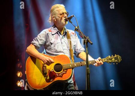 Greg Keelor, lead guitarist of the Canadian country rock band BLUE RODEO performing at a 'Sold Out Show' at the Budweiser Stage in Toronto, Canada. (Photo by Angel Marchini / SOPA Images/Sipa USA) Stock Photo