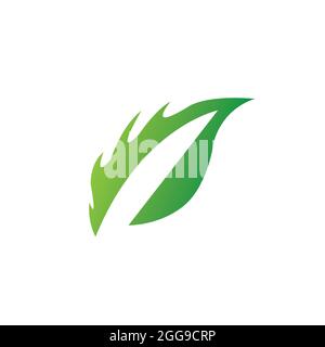logos of green leaf ecology nature element vector Stock Vector