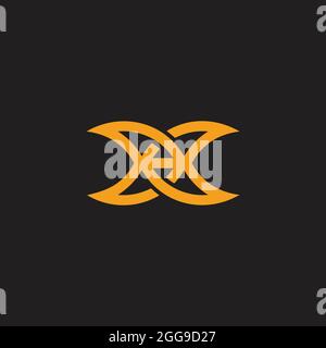 abstract letter dc simple geometric overlap line logo vector Stock Vector