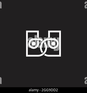 letter bd linked overlap line geometric logo vector Stock Vector