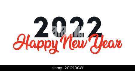 2022 black decoration holiday on green background. Happy new year. Stock Vector