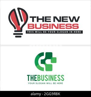 Business technology consulting wellness logo icon vector template Stock Vector