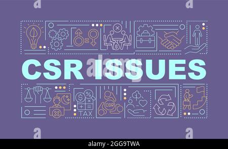 CSR issues word concepts banner Stock Vector