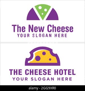 Cheese logo design vector Stock Vector