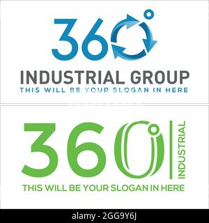 Industrial recycling icon logo design vector Stock Vector