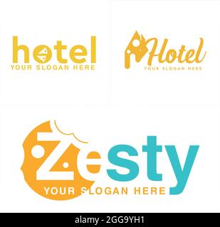 Design logo with slice cheese melt and home roof suitable for food cheese business Stock Vector