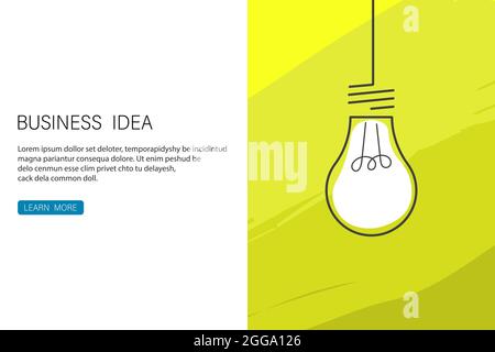 Business Idea banner web page. Concept of new idea for your business Stock Vector