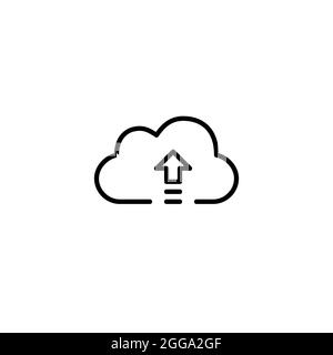 Upload to cloud storage vector icon. Pixel perfect, editable stroke Stock Vector